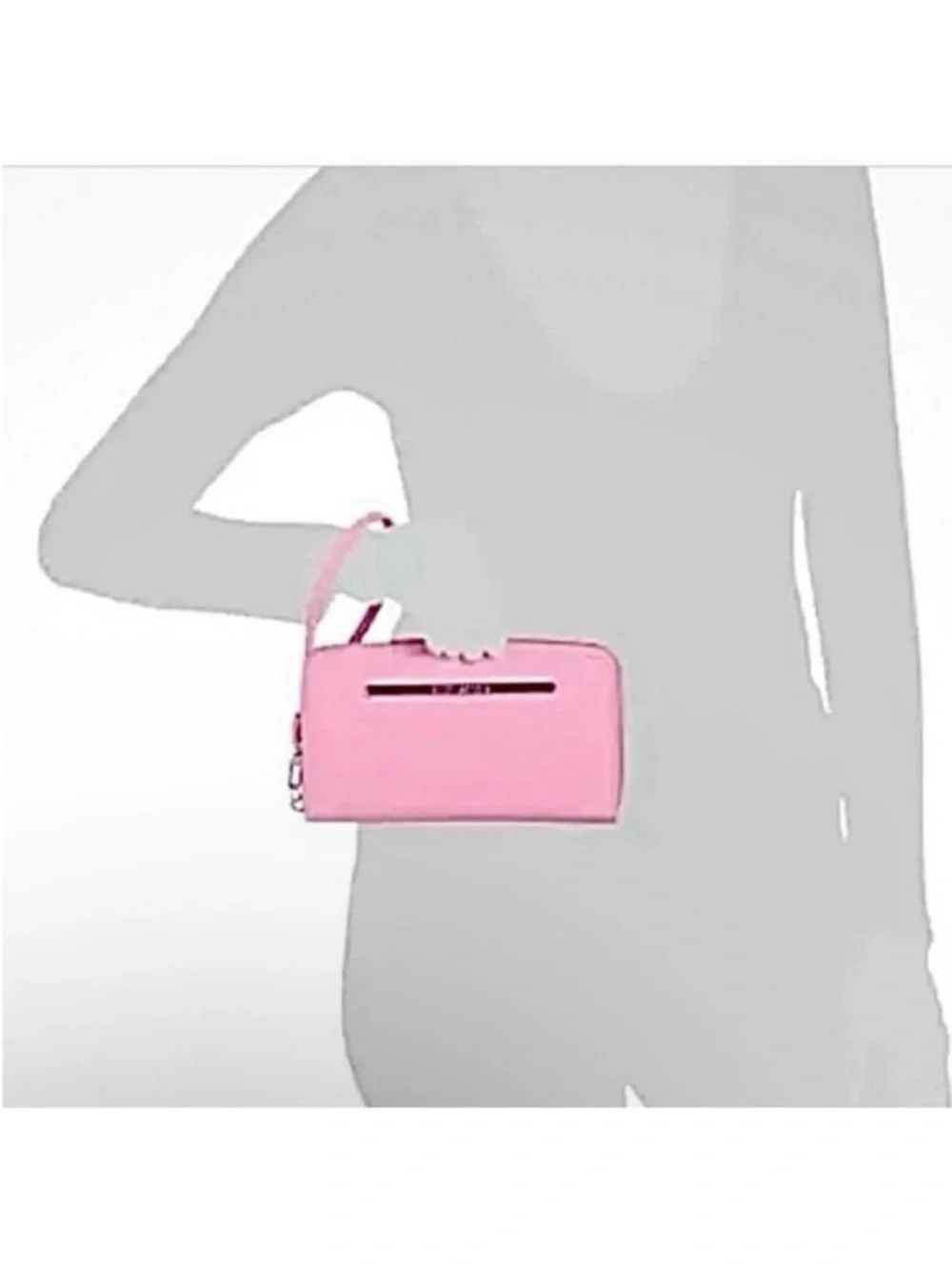 🆕-Steve Madden Large Zip Around Wallet/Wristlet in Fondant Pink.